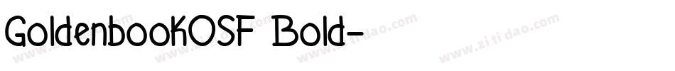 GoldenbookOSF Bold字体转换